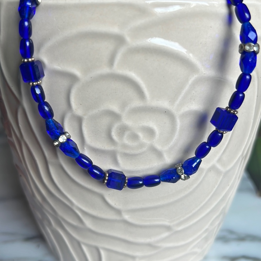 Blue Beaded Necklace